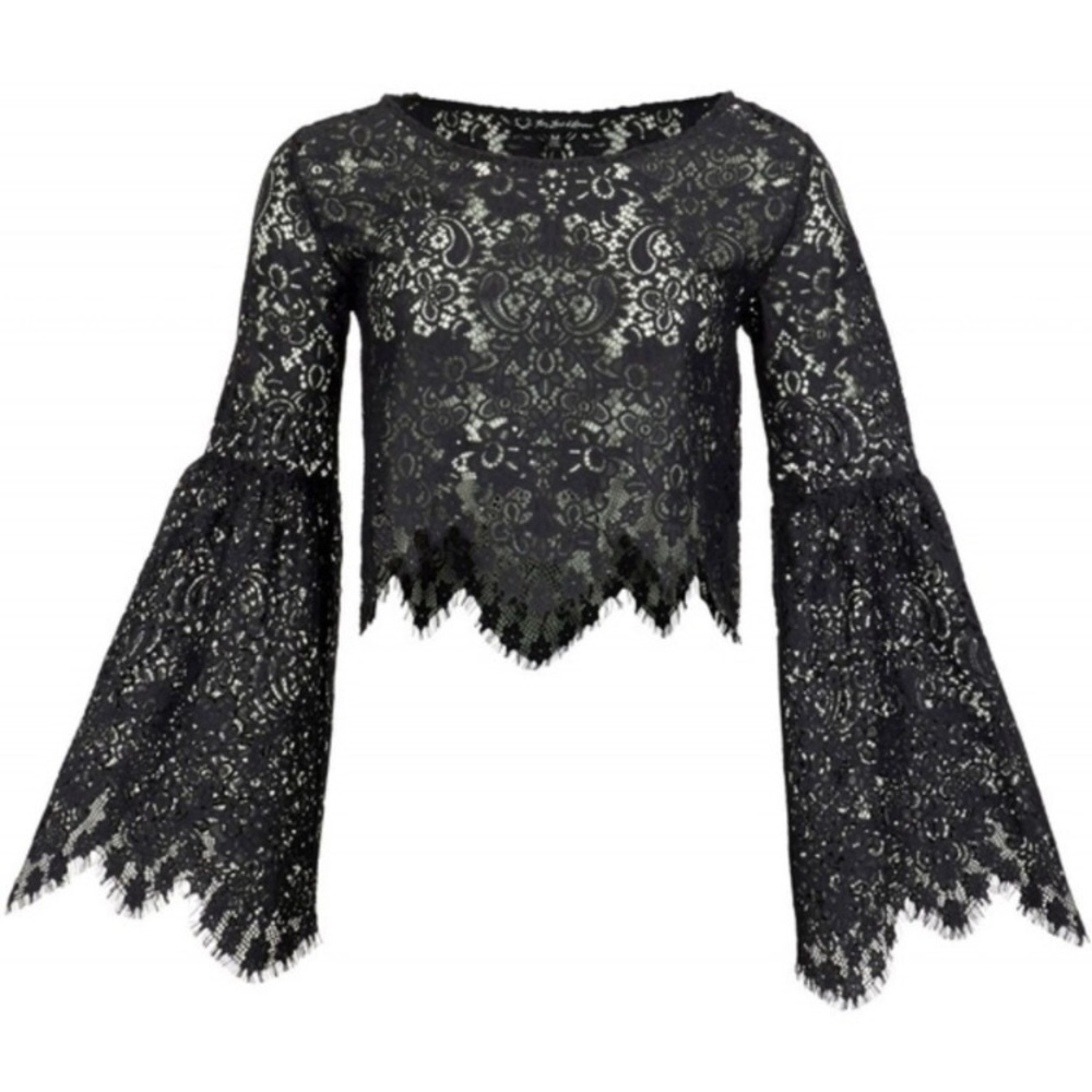 For Love & Lemons !Halloween Queen! Lace Crop Top - Picture 8 of 8